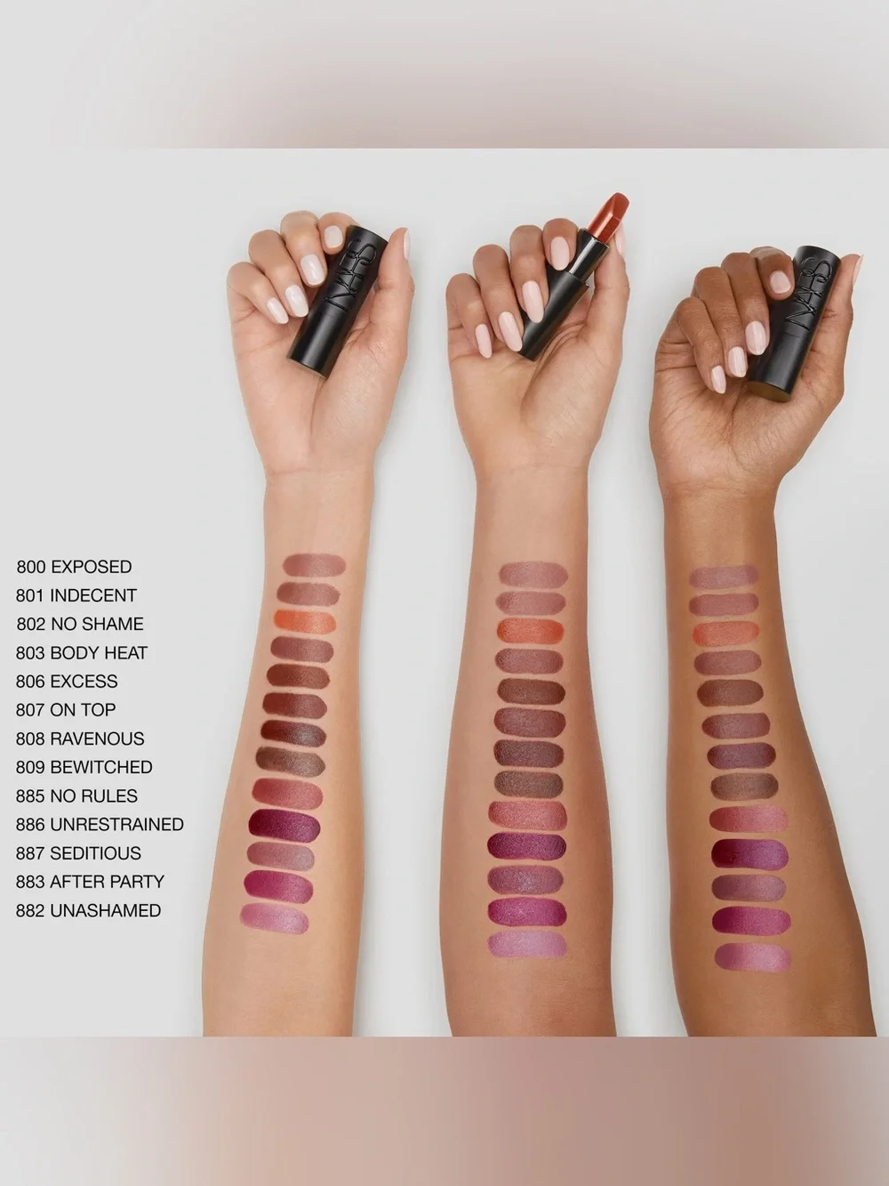 Body Heat NARS Explicit Velvet Matte Lipstick Tea Brown Brand New Boxed Full SZ